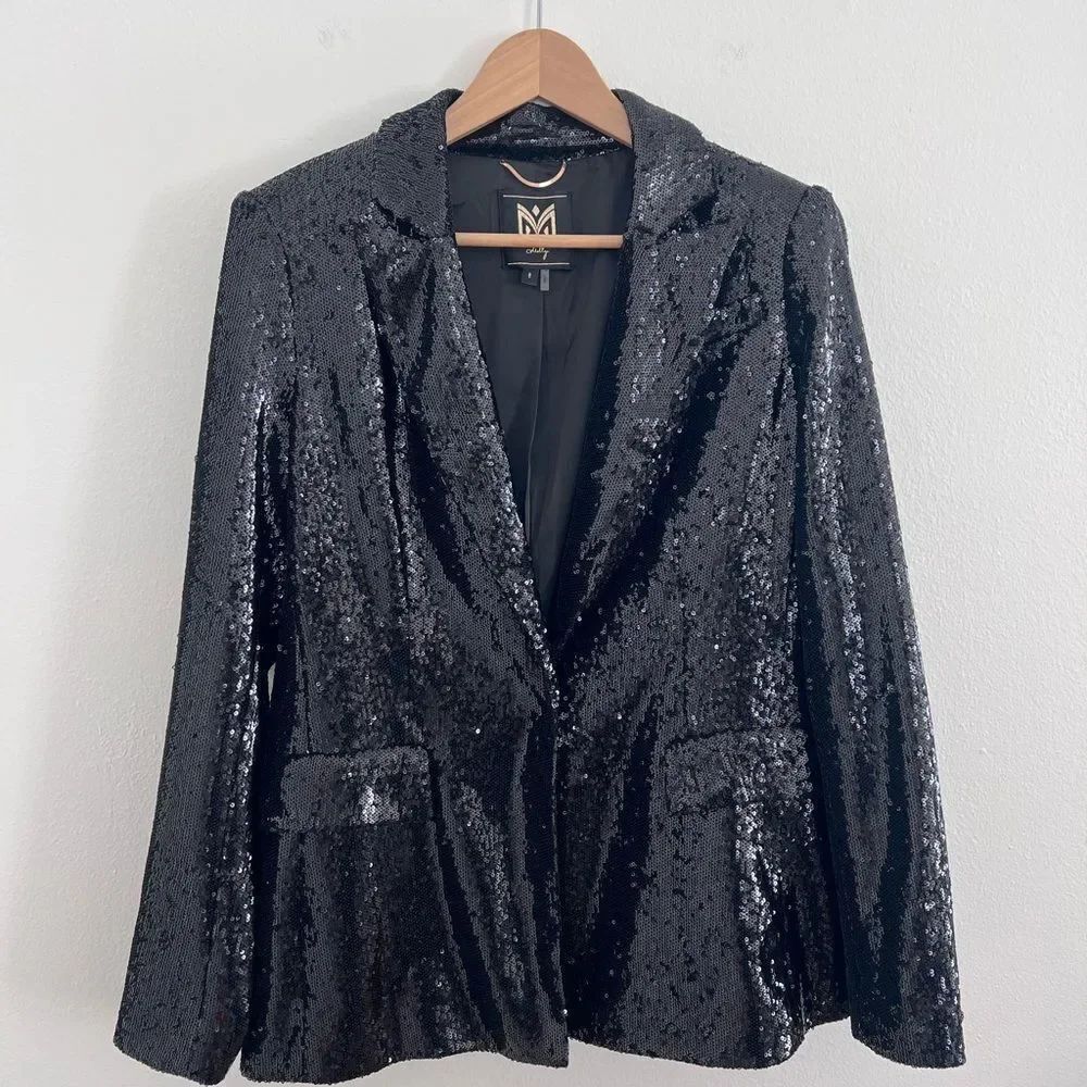 Milly Alexa Peaked Sequin Blazer - Picture 2 of 10